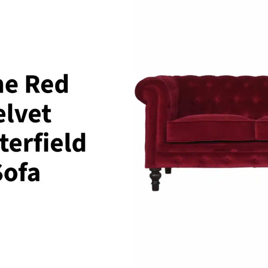 Wine Red Velvet Chesterfield Sofa by@Outfy
