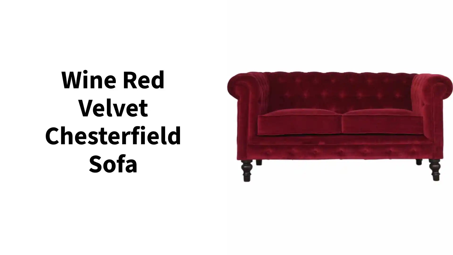 Wine Red Velvet Chesterfield Sofa by@Outfy
