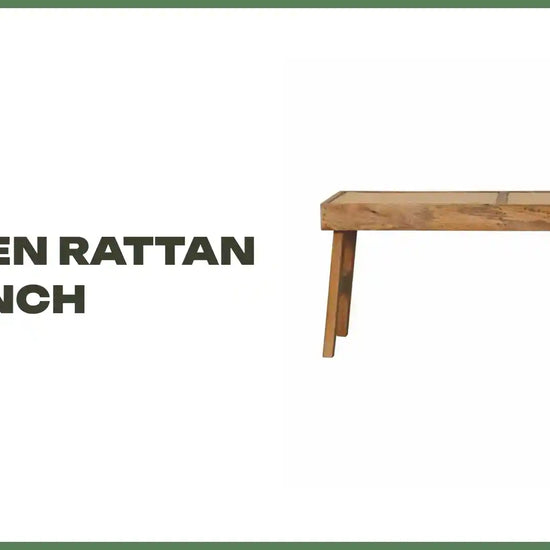 Open Rattan Bench by@Outfy