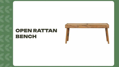 Open Rattan Bench by@Outfy