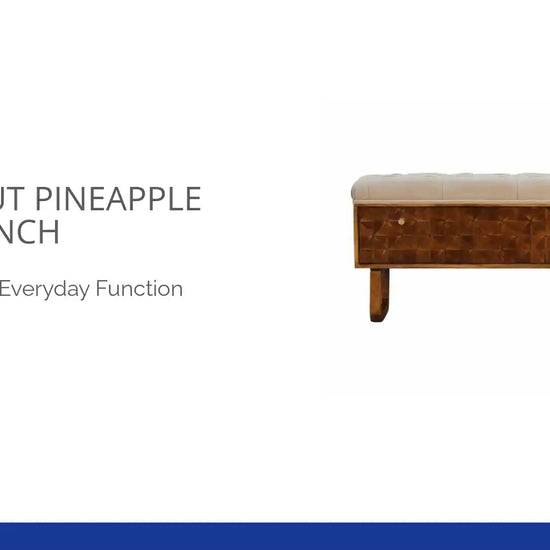 &#039;U&#039; Chestnut Pineapple Bench by@Outfy