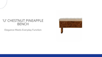 &#039;U&#039; Chestnut Pineapple Bench by@Outfy