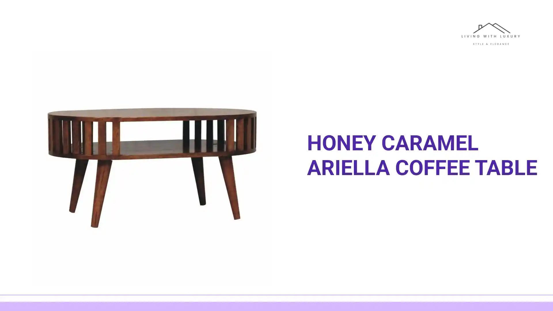 Honey Caramel Ariella Coffee Table by@Outfy