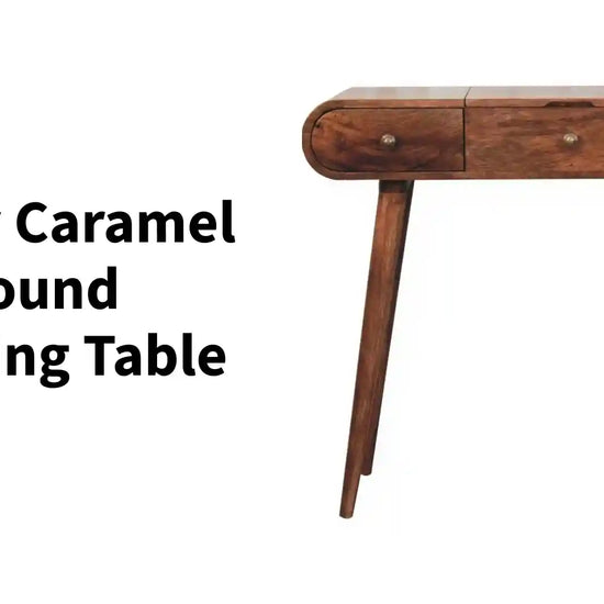 Honey Caramel Round Dressing Table by@Outfy