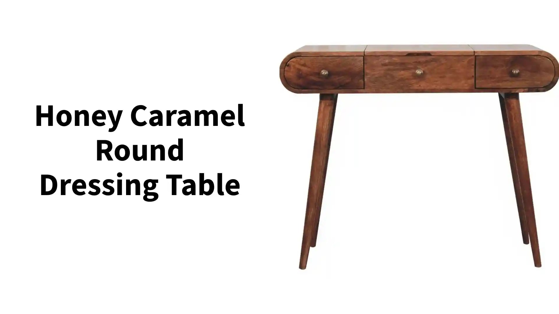 Honey Caramel Round Dressing Table by@Outfy