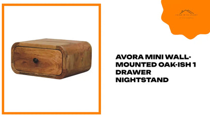 Avora Mini Wall-Mounted Oak-ish 1 Drawer Nightstand by@Outfy