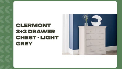 Clermont 3+2 Drawer Chest - Light Grey by@Outfy