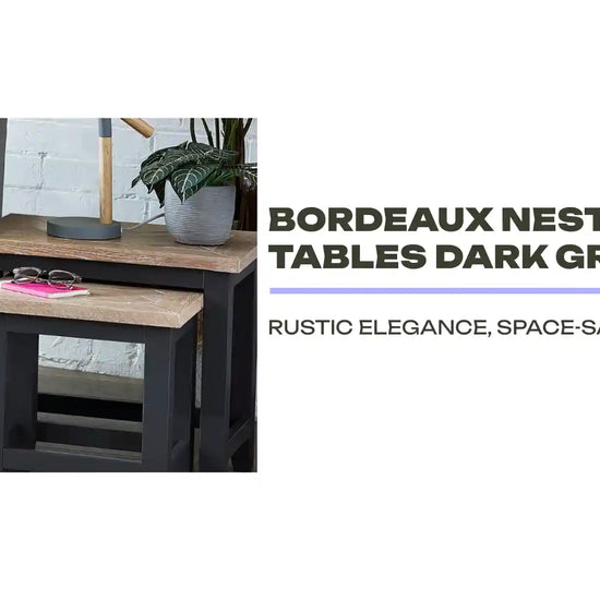Bordeaux Nest Of Tables Dark Grey by@Outfy