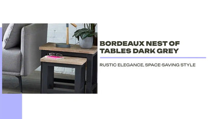 Bordeaux Nest Of Tables Dark Grey by@Outfy