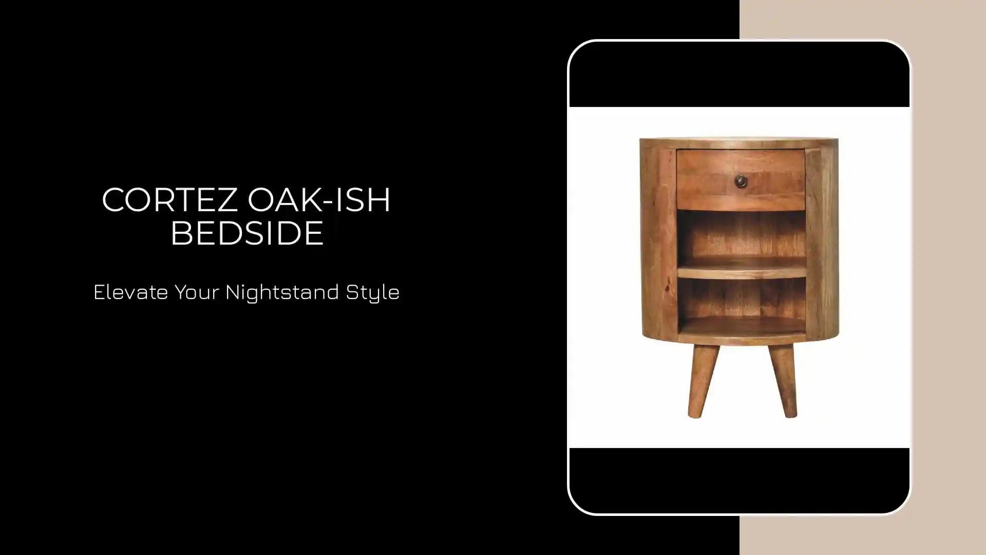 Cortez Oak-ish Bedside by@Outfy