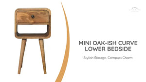 Mini Oak-ish Curve Lower Bedside by@Outfy