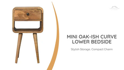 Mini Oak-ish Curve Lower Bedside by@Outfy