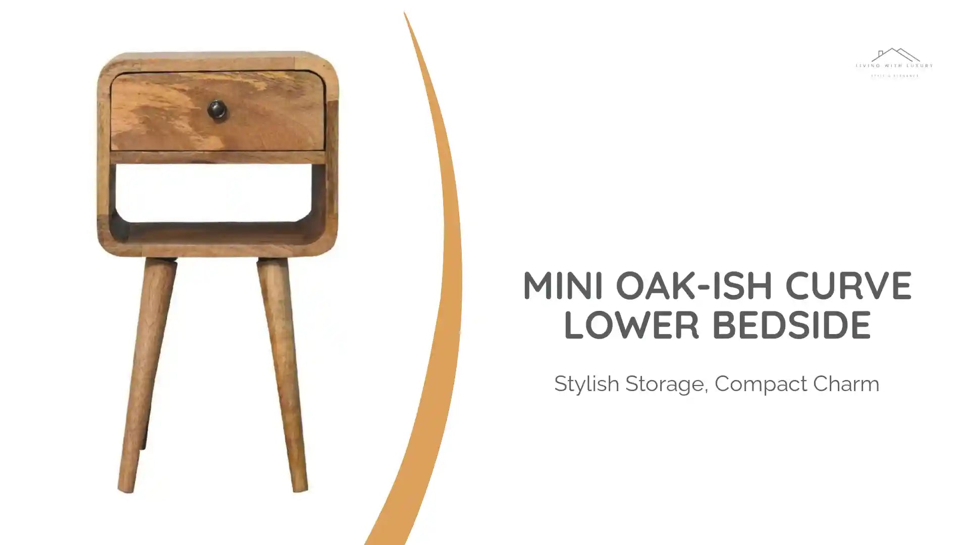 Mini Oak-ish Curve Lower Bedside by@Outfy