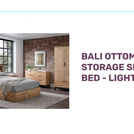 Bali Ottoman Storage Single Bed - Light Oak by@Outfy