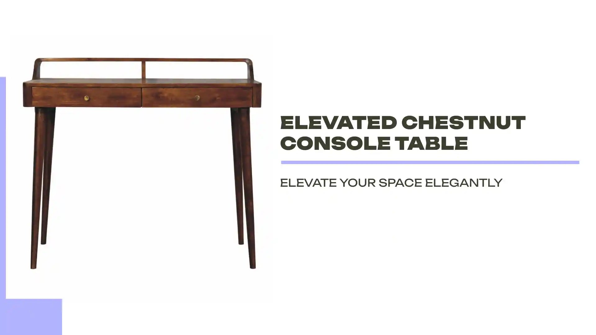 Elevated Chestnut Console Table by@Outfy
