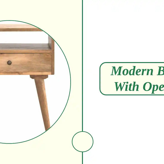 Modern Bedside with Open Slot by@Outfy