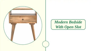 Modern Bedside with Open Slot by@Outfy