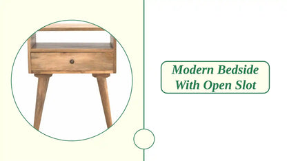 Modern Bedside with Open Slot by@Outfy