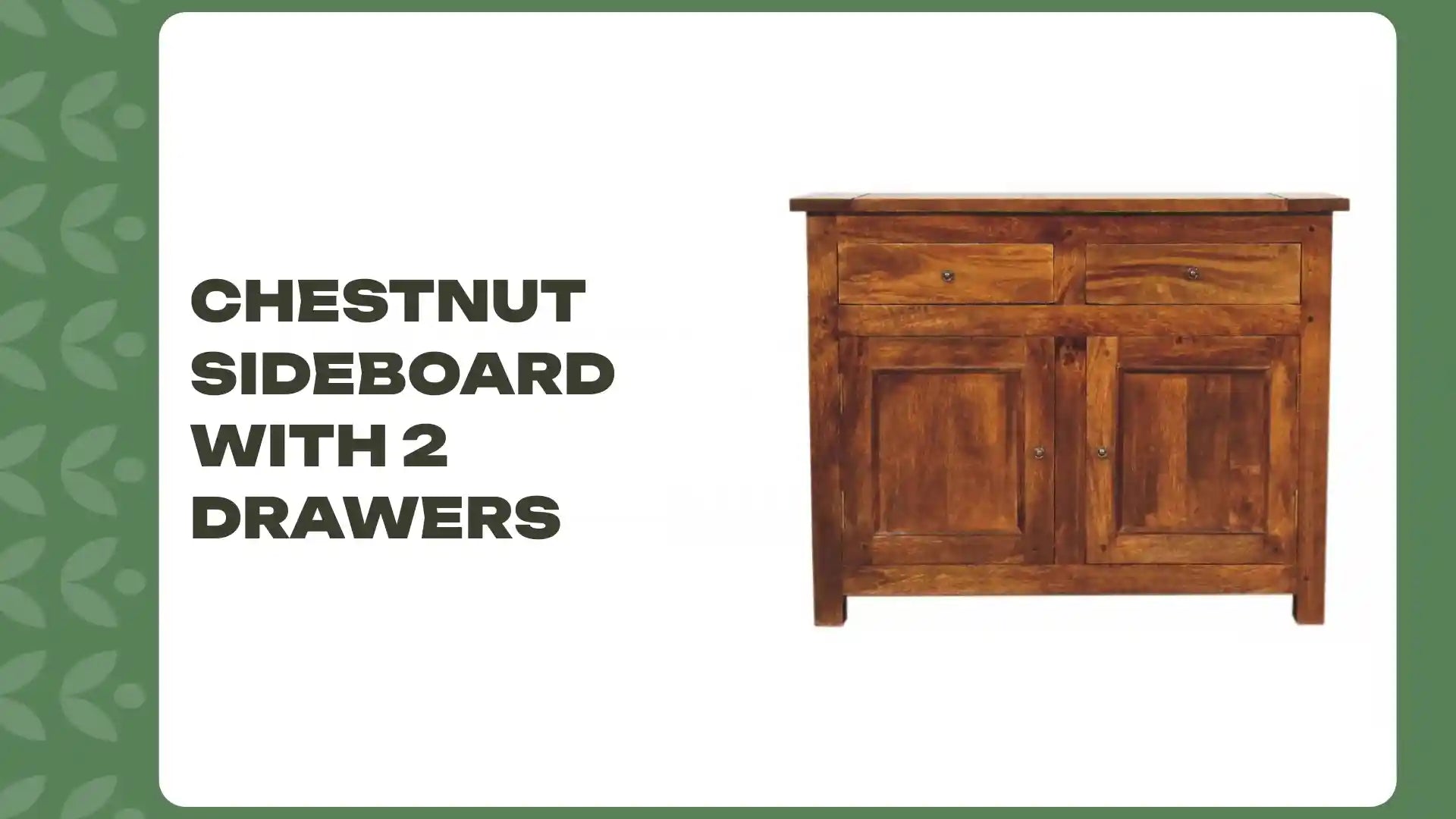 Chestnut Sideboard with 2 Drawers by@Outfy