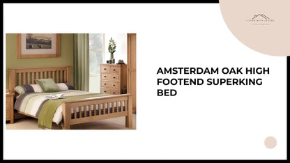 Amsterdam Oak High Footend Superking Bed by@Outfy