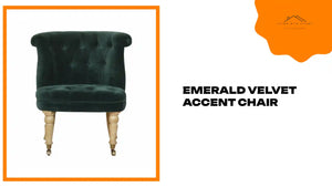 Emerald Velvet Accent Chair by@Outfy