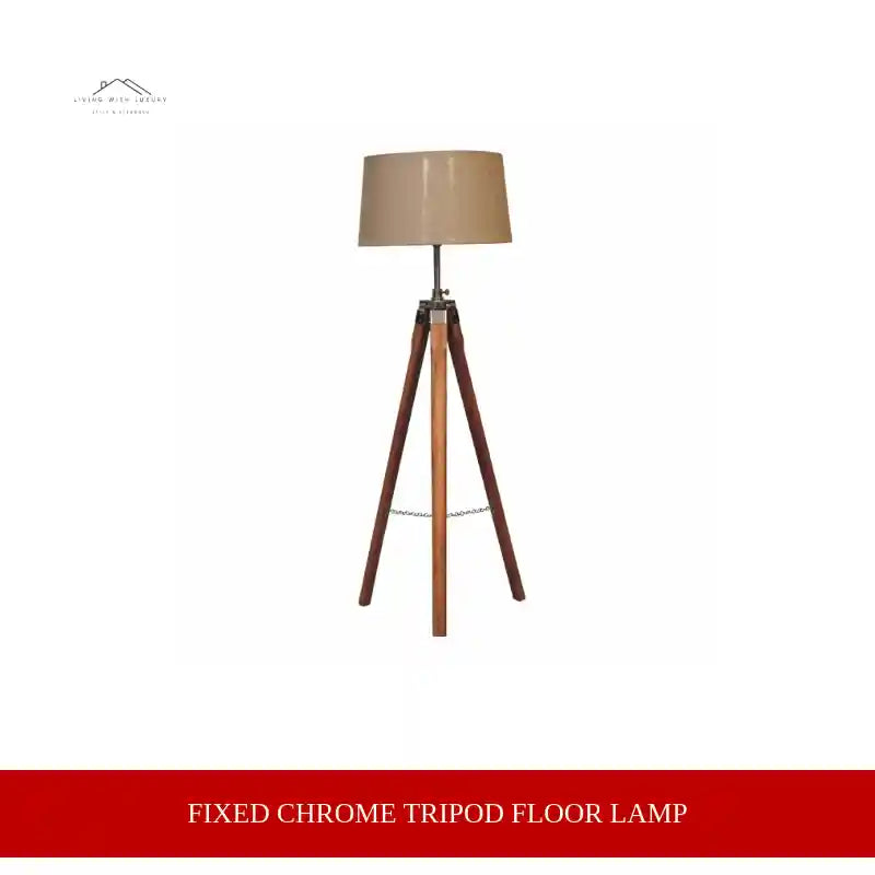 Fixed Chrome Tripod Floor Lamp by@Outfy
