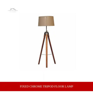 Fixed Chrome Tripod Floor Lamp by@Outfy