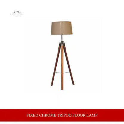 Fixed Chrome Tripod Floor Lamp by@Outfy