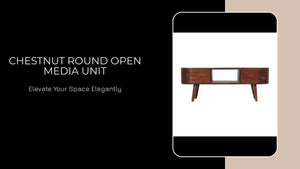Chestnut Round Open Media Unit by@Outfy