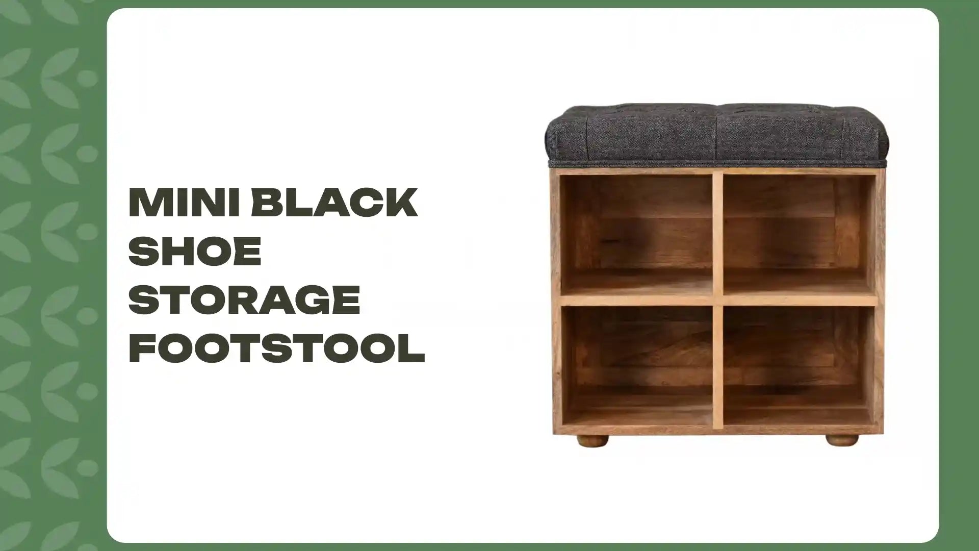Mini Black Shoe Storage Footstool by@Outfy