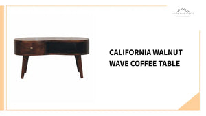 California Walnut Wave Coffee Table by@Outfy