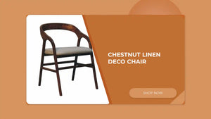 Chestnut Linen Deco Chair by@Outfy
