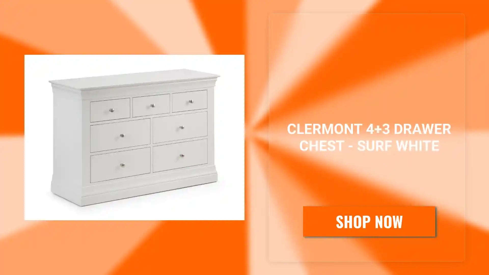 Clermont 4+3 Drawer Chest - Surf White by@Outfy