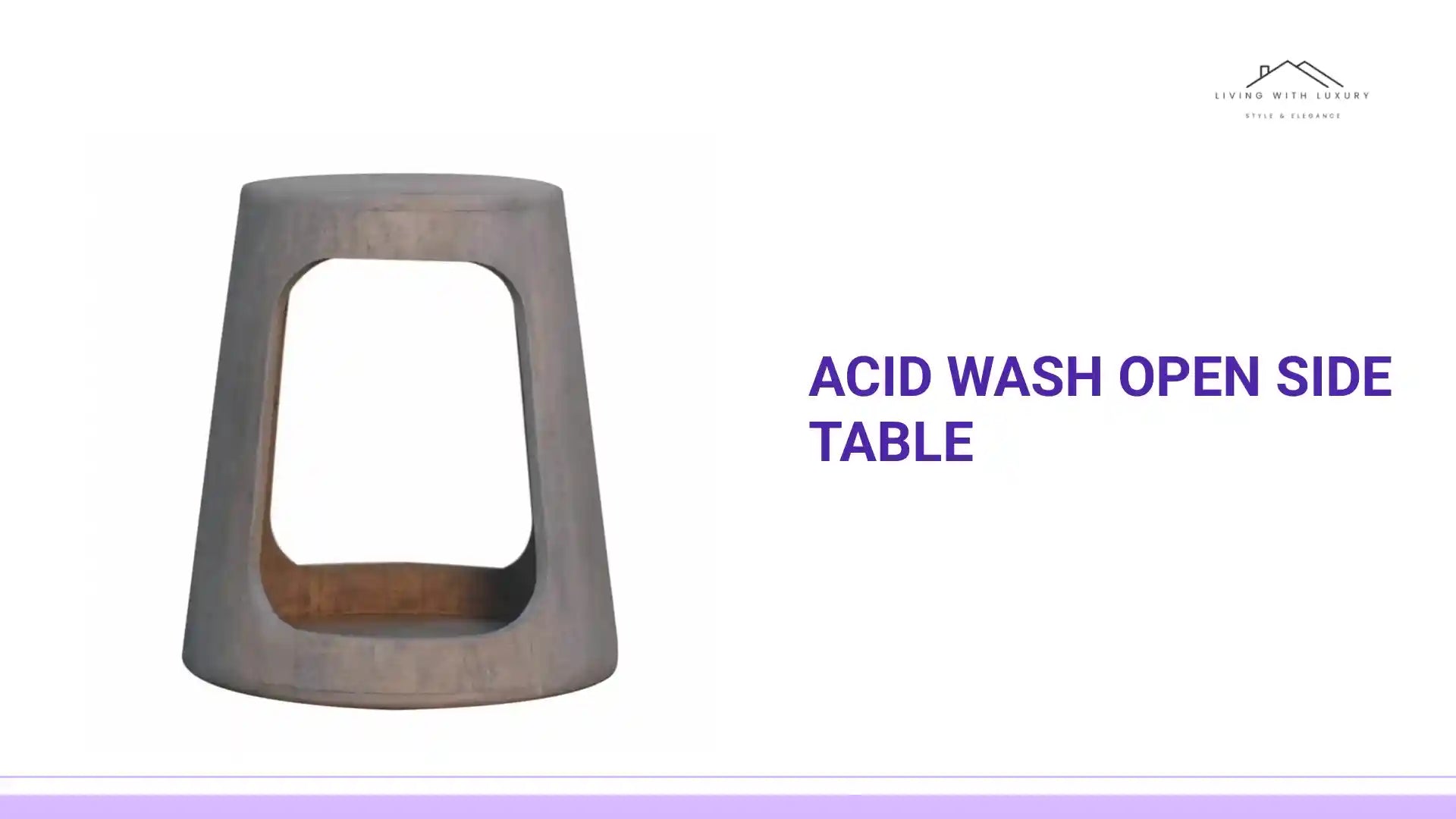 Acid Wash Open Side Table by@Outfy