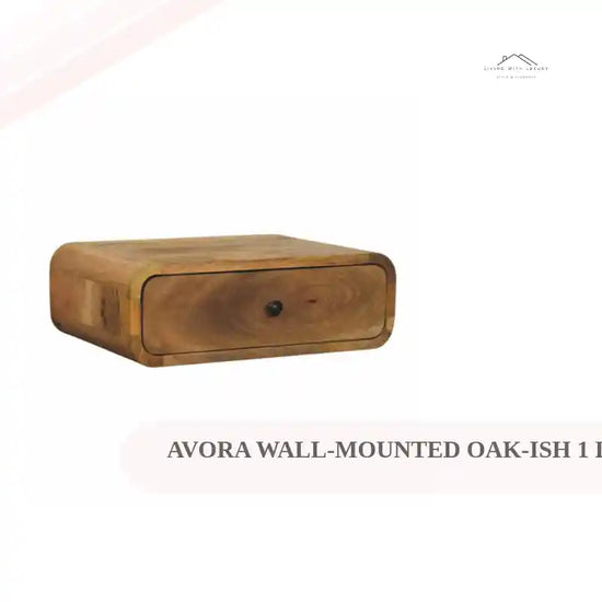 Avora Wall-Mounted Oak-ish 1 Drawer Nightstand by@Outfy