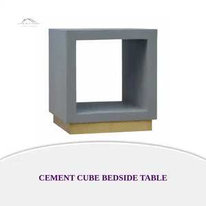 Cement Cube Bedside Table by@Outfy