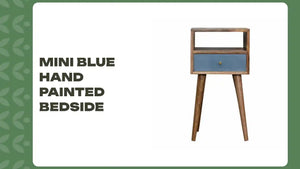 Mini Blue Hand Painted Bedside by@Outfy