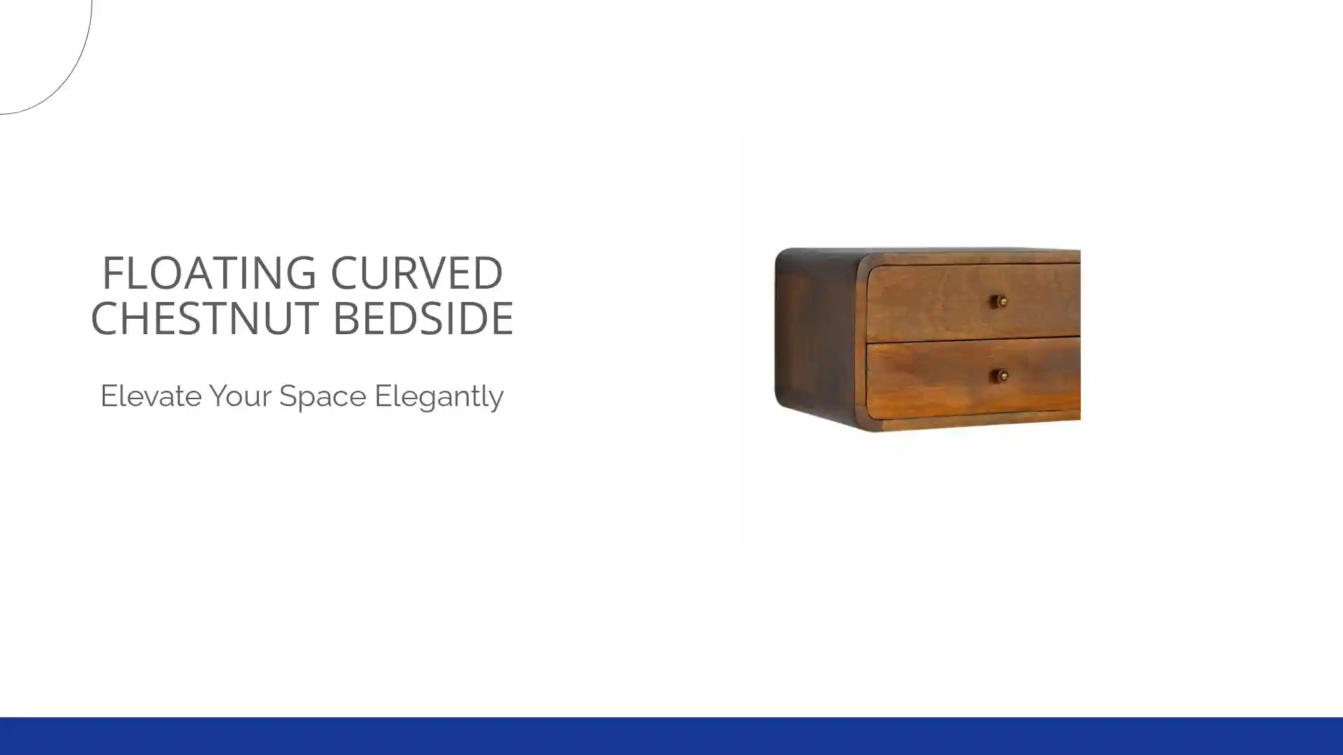 Floating Curved Chestnut Bedside by@Outfy