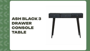 Ash Black 3 Drawer Console Table by@Outfy