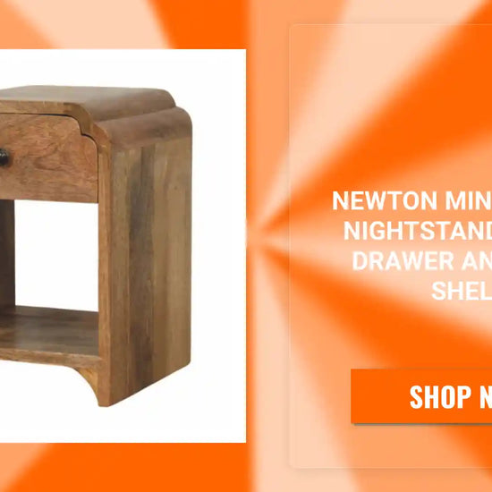 Newton Mini Oak-ish Nightstand with a drawer and open shelf by@Outfy