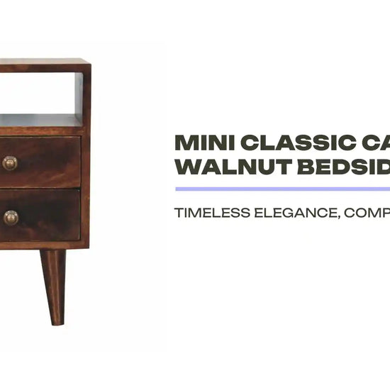 Mini Classic California Walnut Bedside by@Outfy