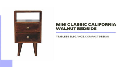 Mini Classic California Walnut Bedside by@Outfy