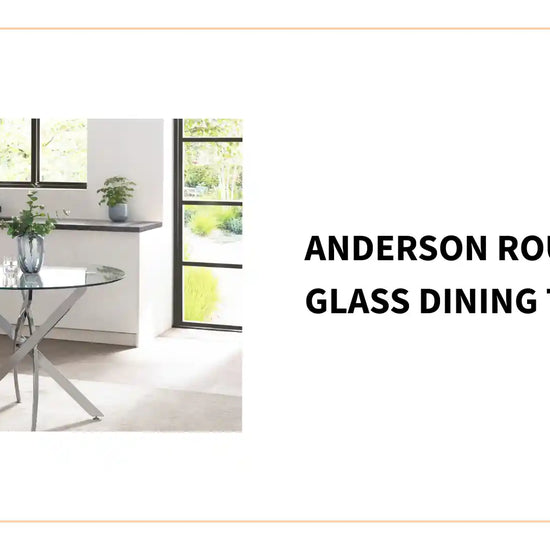 Anderson Round Glass Dining Table by@Outfy