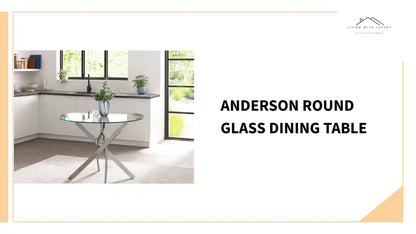 Anderson Round Glass Dining Table by@Outfy