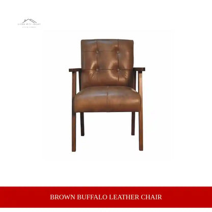Brown Buffalo Leather Chair by@Outfy