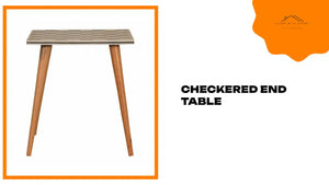 Checkered End Table by@Outfy