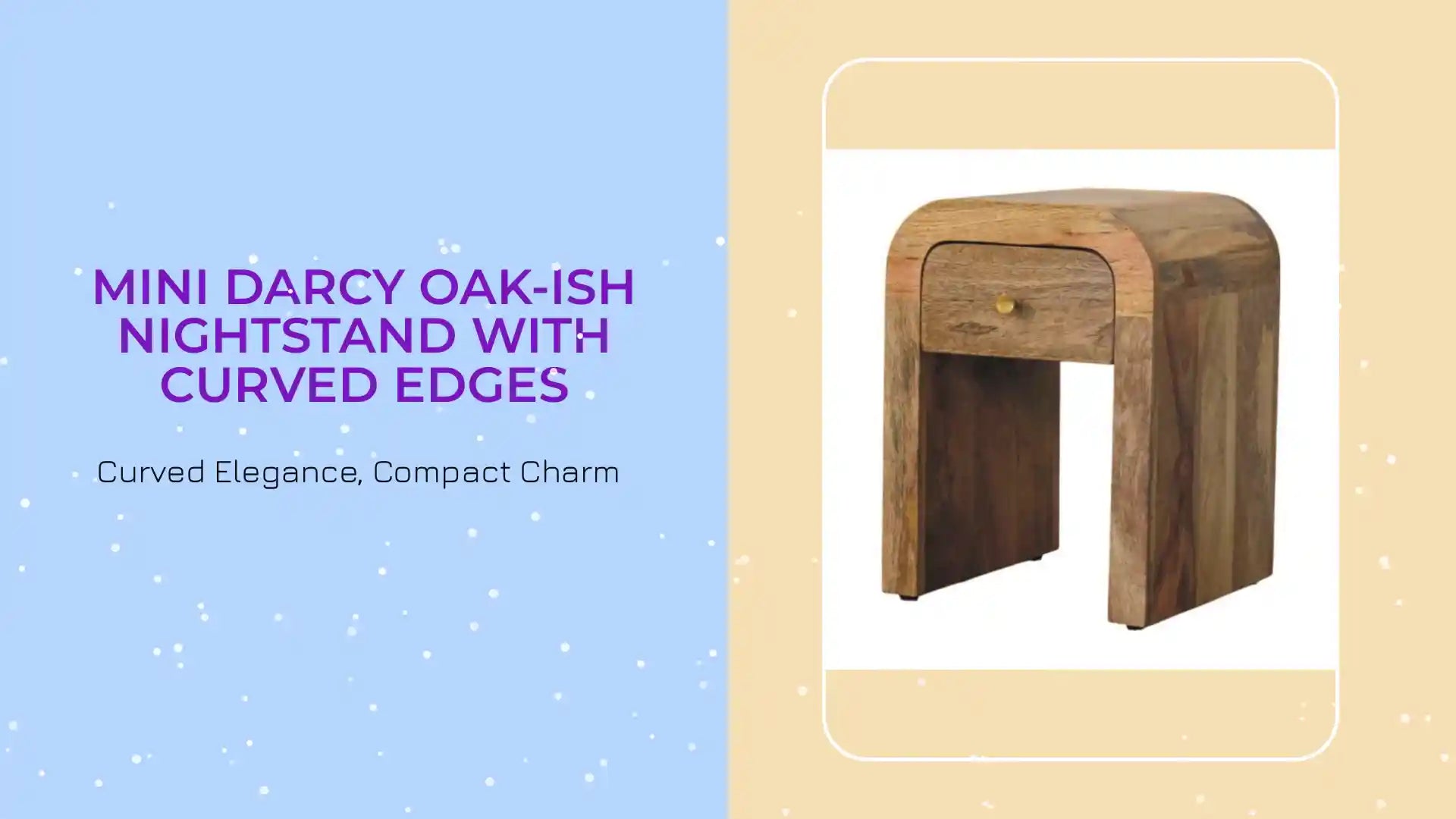 Mini Darcy Oak-ish Nightstand with Curved Edges by@Outfy