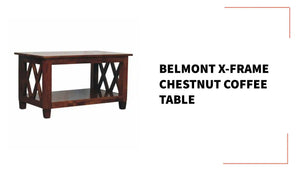 Belmont X-Frame Chestnut Coffee Table by@Outfy