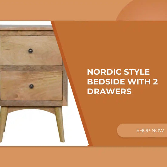 Nordic Style Bedside with 2 Drawers by@Outfy