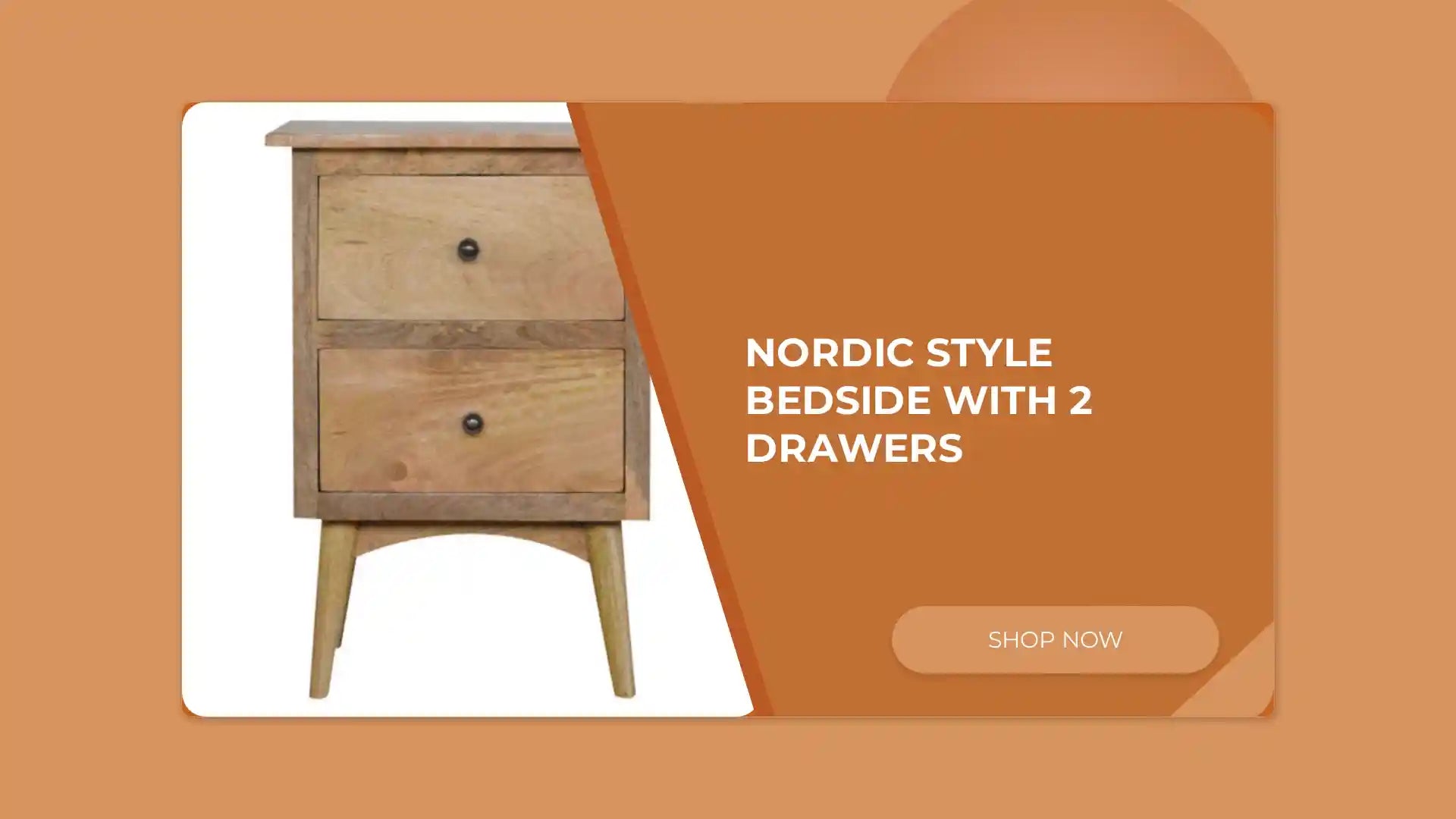 Nordic Style Bedside with 2 Drawers by@Outfy
